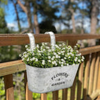 Briful 10'' Hanging Planter Outdoor 5PCS Metal Railing Planter - Image 3
