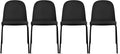 2xhome Modern Stackable Armless Dining Chair | Plastic Shell Seat by 2xhome