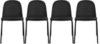 2xhome Modern Stackable Armless Dining Chair | Plastic Shell Seat by 2xhome