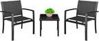 Homall 3 Pieces Patio Furniture Set Outdoor Patio Conversation Textilene Bistro by Homall