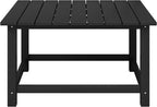 WestinTrends Malibu Low Outdoor HDPE Square Patio Coffee Table - Image 3