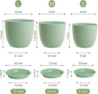 Medium Plant Pots 10/9/8 inch, Flower Pots - Image 3