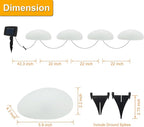 SUNNYPARK Solar Garden Lights Outdoor Set of 4 Plastic Pebble Shape Decorative - Image 3
