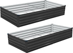 2 Pack 6x3x1FT Galvanized Raised Garden Bed Kit, Outdoor Metal Planter Box - Image 8