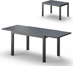 All-Aluminum Expandable Outdoor Patio Dining Table by Oasbira