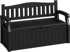80-Gallon Outdoor Storage Bench, Waterproof Deck Box by Acurax