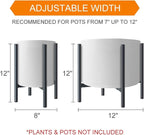 H HOMEXIN Metal Adjustable Plant Stand, Width 8-12 Inches, Corner Mid Century - Image 3