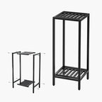 Zhongma 2 Tier 30" Tall Indoor Outdoor Plant Stand, 12 L x 12 W x 30 H inch by Zhongma