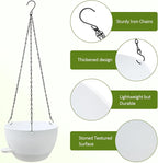 WOUSIWER Self Watering Hanging Planters, 2 Pack 10'' Plastic Pots - Image 5