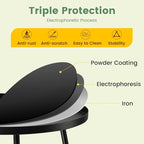 danpinera Outdoor Side Tables, Weather Resistant Steel Patio Side Table - Image 4