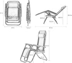 Zero Gravity Chair Patio Lounge Chairs Lounge Patio Chairs 2 Pack Adjustable - Image 3