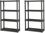 Sterilite 2-Pack 4 Shelf Unit, Heavy-Duty Shelving Storage and Utility Rack by Sterilite