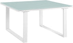 Modway Fortuna Aluminum Outdoor Patio Side Table in White by Modway