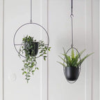 Hanging Planter for Indoor Outdoor Plants Metal Mid Century Minimalist Wall - Image 5