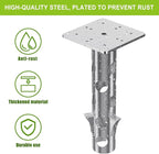 Universal In-Ground Umbrella Base, Rust-Resistant Steel Concrete Holder - Image 6