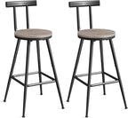 Bar Stools, Metal Frame, Adjustable Feet, Easy Assembly, by MAHANCRIS