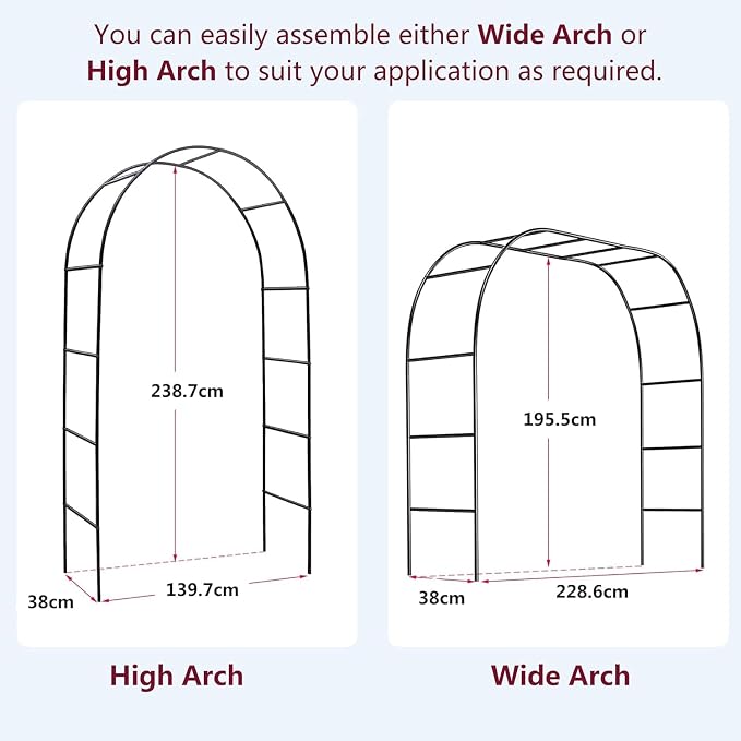 Garden Arch Trellis Metal Garden Arbor - Image 2