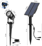 T-SUN Solar Spotlights Outdoor Waterproof, 2-in-1 Solar Landscape Spotlights - Image 4