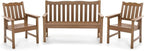 Stoog Oversized All-Weather Garden Bench & Chairs Set, 3-Piece Patio Furniture by Stoog