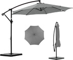 NEWBULIG 10FT Patio Umbrella, Offset Cantilever Outdoor Patio Table Umbrella by NEWBULIG