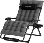 UDPATIO Oversized Zero Gravity Chair, 33In XXL Patio Reclining Chair by UDPATIO