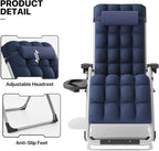 MoNiBloom Stable Folding Chair Outdoor Lounge Chair Beach Pool Lawn Recliner - Image 13