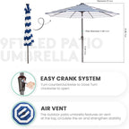 JEAREY 9FT Outdoor Patio Umbrella - Image 4
