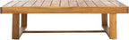 SAFAVIEH Outdoor Collection Duncan Natural Brown Slatted Top Solid Wood Coffee by SAFAVIEH