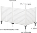Kozyard 50" W x 48" H Outdoor Privacy Screens Aluminum Post, Air Conditioner - Image 4