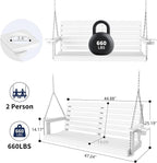 Plawdlik Porch Swings, 2 Seat Patio Chair - Image 4