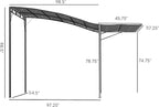 Outsunny 10' x 8' Outdoor Pergola and Patio Gazebo, Extendable Side Awning - Image 7