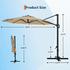 Garvee 10 ft Cantilever Patio Umbrella - Image 4