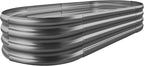 Land Guard 6×3×1 ft Galvanized Raised Garden Bed Kit， Raised Garden Boxes by LandGuard