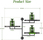 Window Sill Rotating Plant Stand Shelf Indoor Black Metal Floating Shelves - Image 4