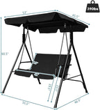 Tangkula 2 Person Porch Swing, Outdoor Swing - Image 4