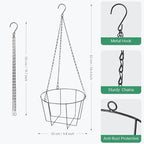 Metal & Macrame Plant Hanger Indoor/Outdoor Use – Heavy Duty Hanging Planter - Image 3