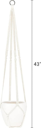 Dahey Macrame Plant Hanger Indoor Outdoor Hanging Planter Basket Large - Image 4
