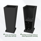 Tall Outdoor Planters Set of 2, 26 inch Tall Planters - Image 6