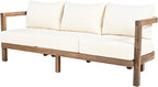 Merax 3 Seater Outdoor Acacia Wood Patio Sofa - Image 2