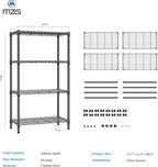 1000 lbs 4 Tier Shelf Metal Storage Shelves Shelving Wire Rack Heavy Duty - Image 3