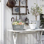 Briful 10'' Hanging Planter Outdoor 5PCS Metal Railing Planter - Image 4