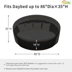Easy-Going Heavy Duty 600D Outdoor Daybed Cover 88 Inch UV Resistant Patio - Image 2