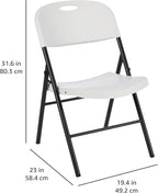 Amazon Basics Sturdy Foldable Plastic Chair, 350-Pound Capacity - Image 3