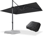 PURPLE LEAF 10' X 13' Square Cantilever Umbrella Patio Umbrella by PURPLELEAF