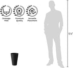 Kante Tall Round Planter Set of 2, 13 Inch Tall Decorative Planter Pots - Image 8