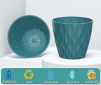 10 Pack 5 Inch Plant Pots with Drainage and Saucers, Stackable Nursery Planters - Image 3