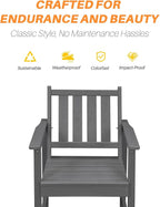 HDPE Patio Dining Set, 5-Piece Outdoor Table and Chairs - Image 5