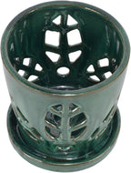 W&W Orchid Pot with Holes and Saucer - Image 3