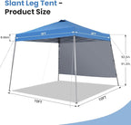 10X10 Pop Up Canopy, Slant Legs Instant Outdoor Canopy Tent - Image 7
