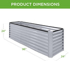 Best Choice Products 8x2x2ft Raised Outdoor Metal Garden Bed, Deep Root Box - Image 3